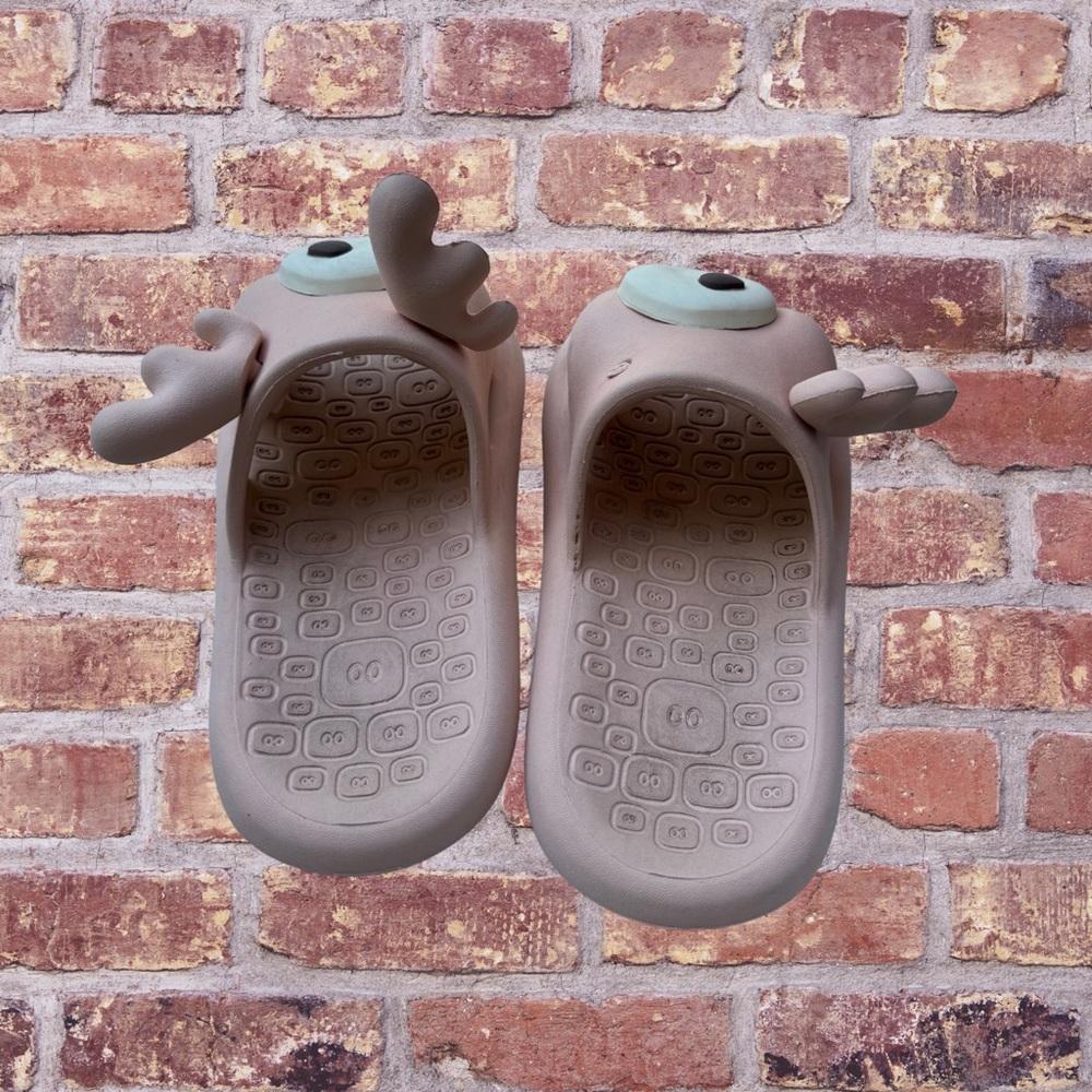 Kids Moose Antler Slip-On Shoes - Brown